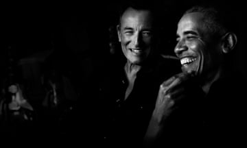 Renegades: Born in the USA promotional image of Springsteen  and President Obama