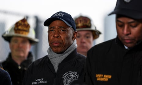 New York City mayor Eric Adams attends a press conference.