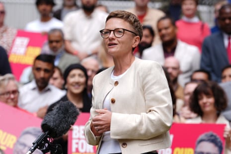 Bev Craig celebrating her byelection victory at an event in Manchester to thank party activists and supporters from across the north-west for their hard work in the election campaign.