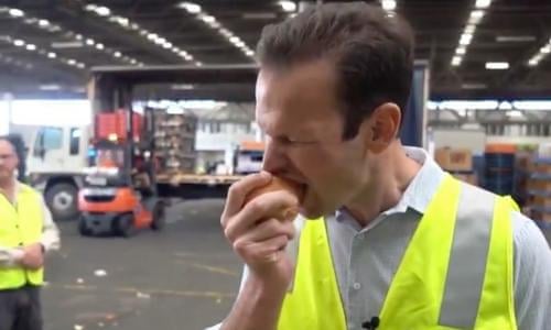 Tony Abbott Eats A Raw Onion Tony Abbott The Guardian