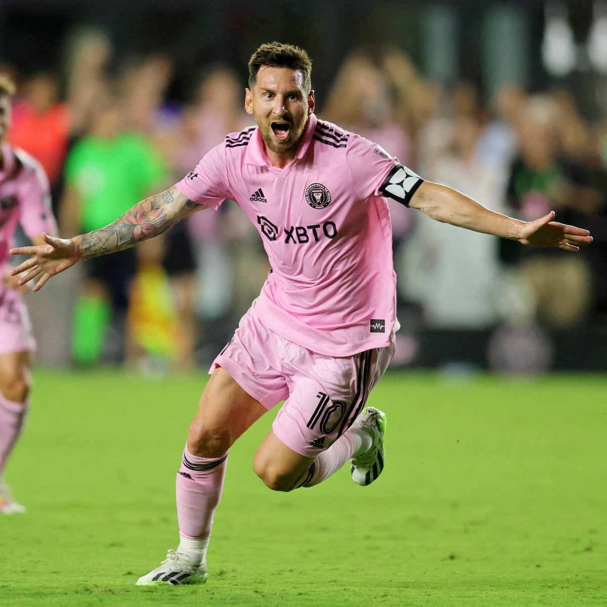 Messi scoring a goal