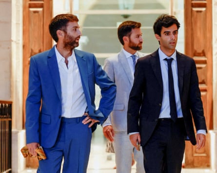 sons of investigative journalist Daphne Caruana Galizia, Matthew, Andrew and Paul,