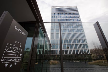 Exterior view of the Eurojust building in The Hague, Netherlands,