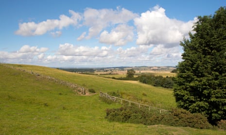 Towards Doddington from the Cheviot Hills near Wooler, Northumberland.