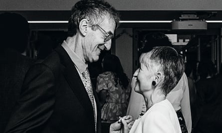 Ian and Helen at their younger daughter’s wedding in May; it had been brought forward so Ian could walk his daughter up the aisle.