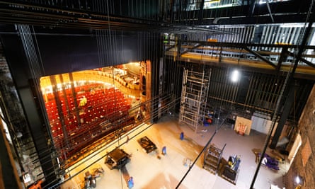 Stage of the Citizens theatre seen from above