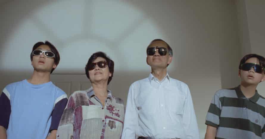 In a scene in Floating Life, the Chan family don sunglasses indoors to protect themselves from the hole in the ozone layer