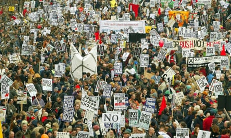 Anti-war protesters in London, 15 February 2003