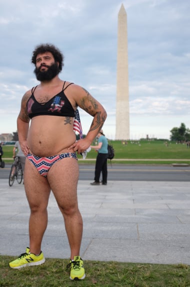 Chris Fabritz, aka ‘mankini’, at the Juggalo march in Washington ... ‘We welcome everybody with open arms. We’re people who genuinely believe in the human spirit.’