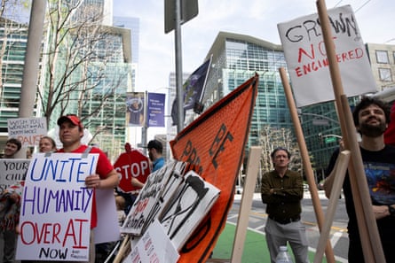 ‘unite humanity over AI now’ and ‘grown not engineered’.