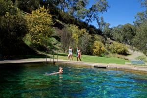 Thermal pool fed by natural hot springs near Yarrangobilly Caves in Kosciuszko National Park.