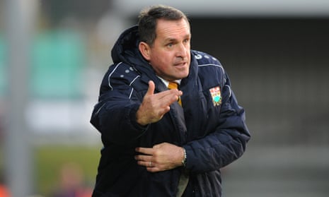Martin Allen issues instructions to his Barnet players during his most recent spell in charge at the club.
