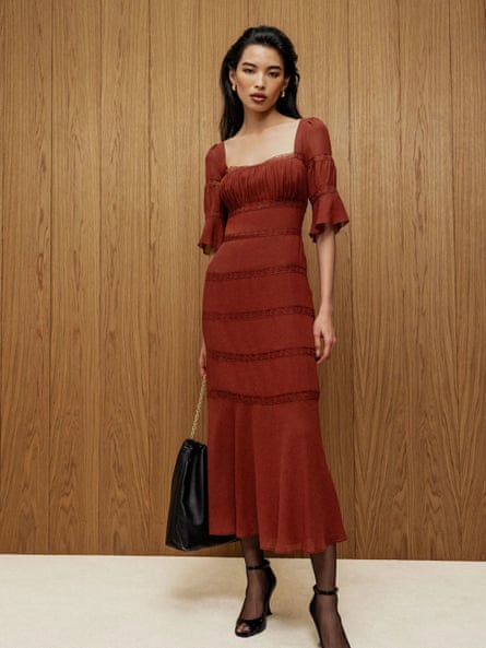 Laverna dress in chianti colour by The Reformation