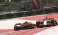 Max Verstappen and Lando Norris collide during the Austrian Grand Prix