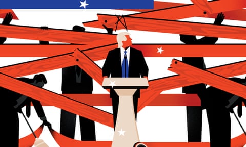 Trump transition illustration.