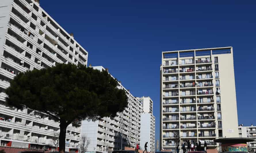 The Felix Pyat Bellevue council estate in the 3rd arrondissement of Marseille, the poorest district of mainland France.