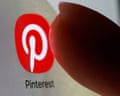 Illustration shows the Pinterest app.