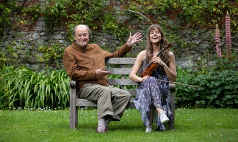 The violinist Francesca Dego with the conductor Roger Norrington.