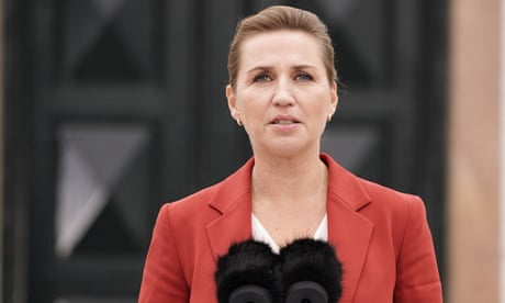 Mette Frederiksen addresses a news conference
