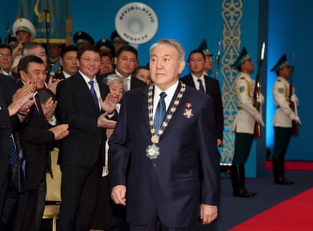 Kazakh President Nursultan Nazarbayev at his inauguration ceremony in Astana, in 2015.