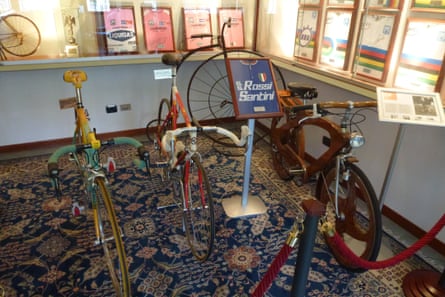 Some of the many treasures at Santini, the bike clothing company in Bergamo, Italy