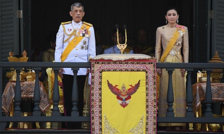 Vajiralongkorn and Suthida grant a public audience on the final day of his royal coronation in Bangkok