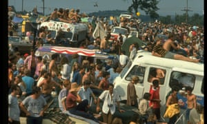 Crowds at Woodstock in 1969.