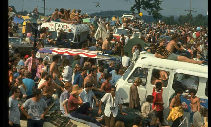 Crowds at Woodstock in 1969.