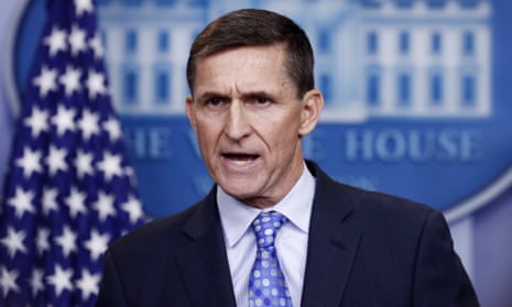National security adviser Michael Flynn speaks during the daily news briefing at the White House in 2017.
