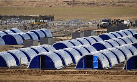A newly built refugee camp south of Mosul