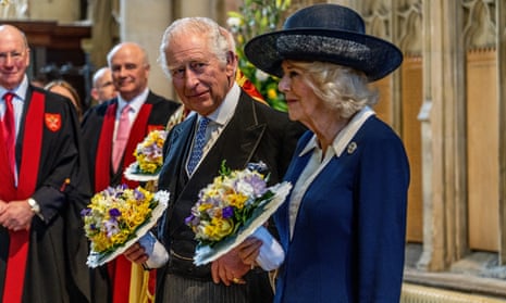 King Charles and the Queen Consort at York Minster.