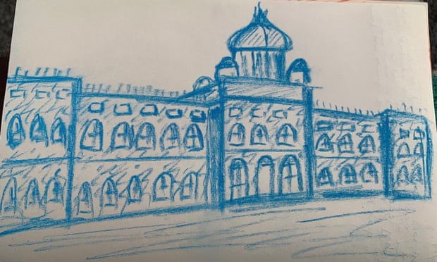 An early sketch of the Kunsthistorisches Museum in Vienna