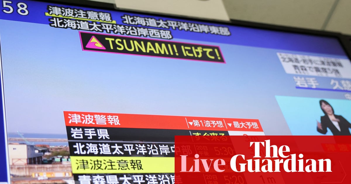 Japan tsunami alert issued following powerful earthquake off northern coast – follow latest