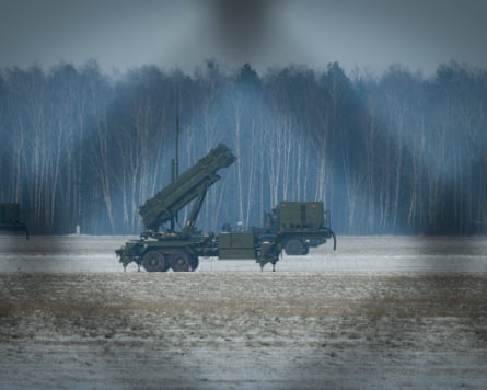 A patriot surface-to-air missile systems seen in Poland.