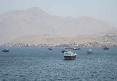 Vessels in the strait of Hormuz.