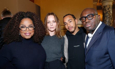 From left: Oprah Winfrey, Stella McCartney, Lewis Hamilton and Edward Enninful, the editor-in-chief of British Vogue.