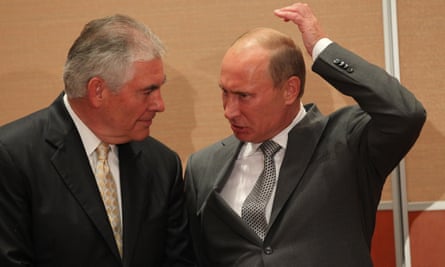 Vladimir Putin and Rex Tillerson