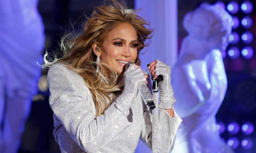 Jennifer Lopez performs in Times Square in New York City on 31 December 2020.