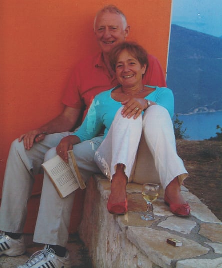 Hodge with her husband Henry in Greece on their last holiday together, 2008.