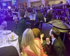 Donald Trump evacuated from White House correspondents’ dinner after loud bangs heard – live