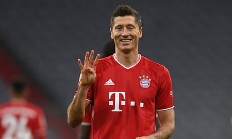 European roundup: Lewandowski hits four in last-minute Bayern Munich win