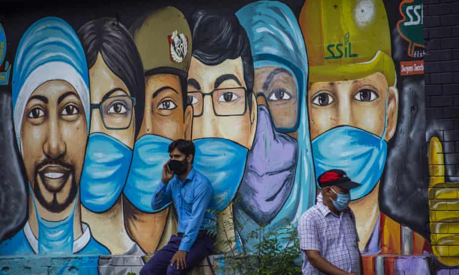 A mural in New Delhi, India.