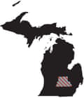 map of Michigan’s seventh congressional district