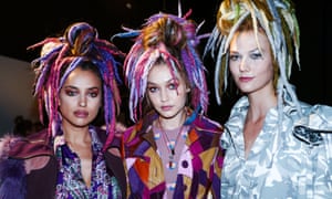 Irina Shayk, Gigi Hadid, and Karlie Kloss in the Marc Jacobs show in New York.