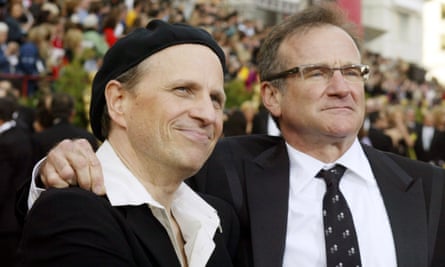 Goldthwait with longtime friend Robin Williams in 2004.