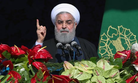 Hassan Rouhani speaking at Azadi Square