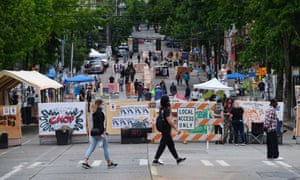 One Person Wounded In Second Shooting In Seattle S Chaz Protest Zone Us News The Guardian