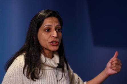 Swati Dhingra giving a speech at the Resolution Foundation in London in 2023
