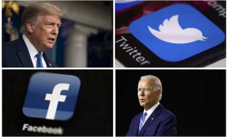 Donald Trump has published a series of ads attacking Joe Biden on social media.