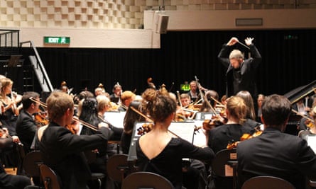 ‘Absolute best’: Kirill Karabits conducting the Bournemouth Symphony Orchestra in Poole last week.